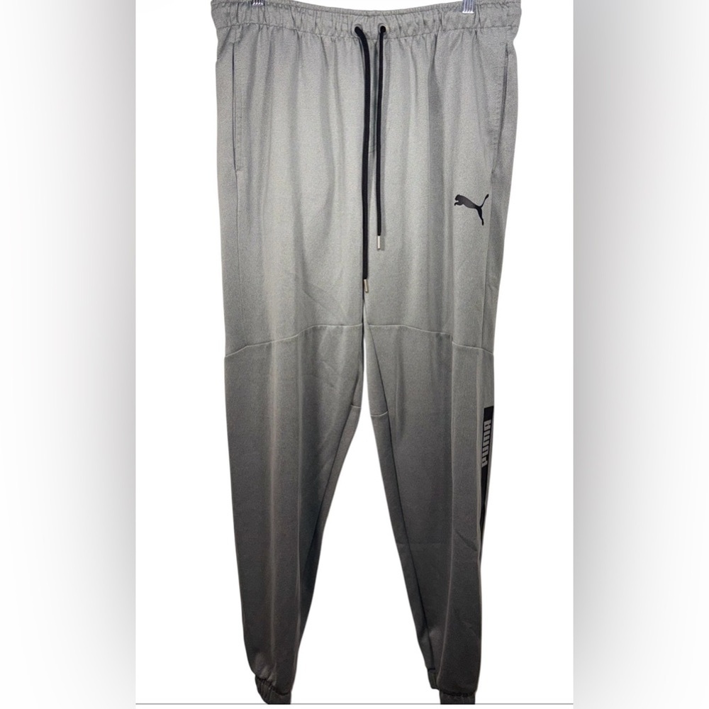 Puma Men's Gray Joggers with Black Accents Drawstrings size XXL